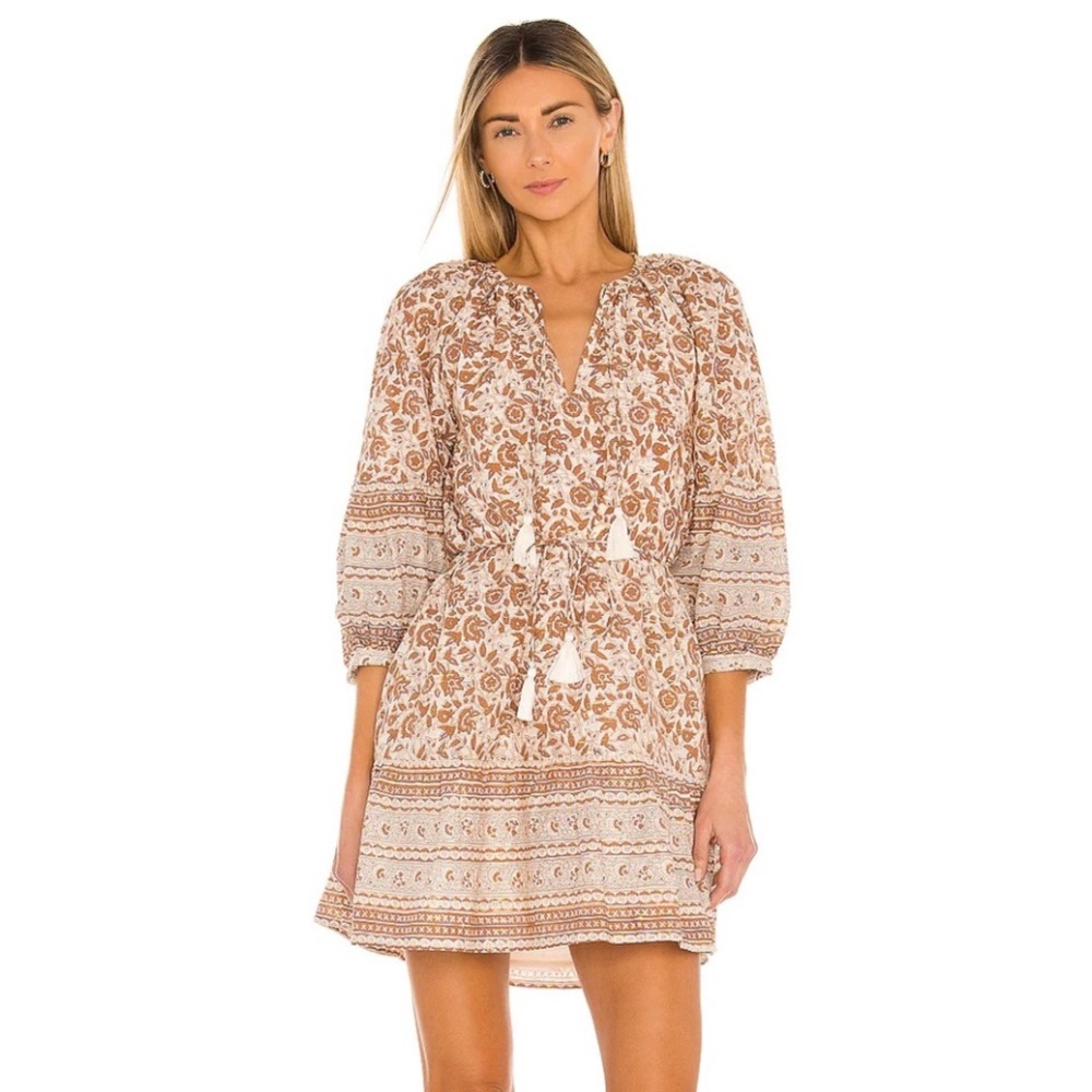 Cleobella Tan Organic Cotton Rosy Dress Sz. L